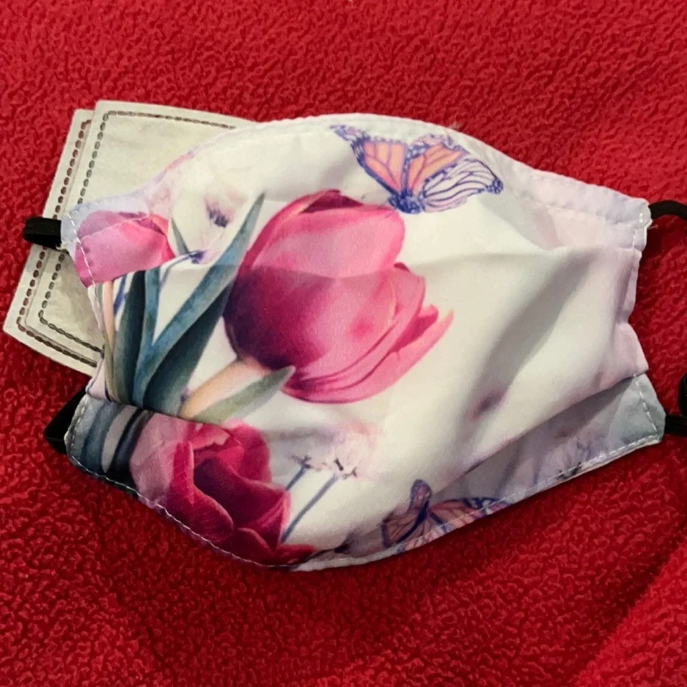 6/$20 New tulip face mask smaller size